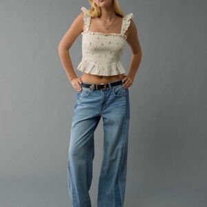 NWT American Eagle Bella
Smocked Crop Top S